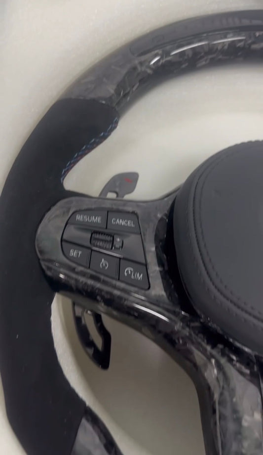 Volante BMW Stile M Sport In Carbonio Forgiato & Contagiri, con Paddle