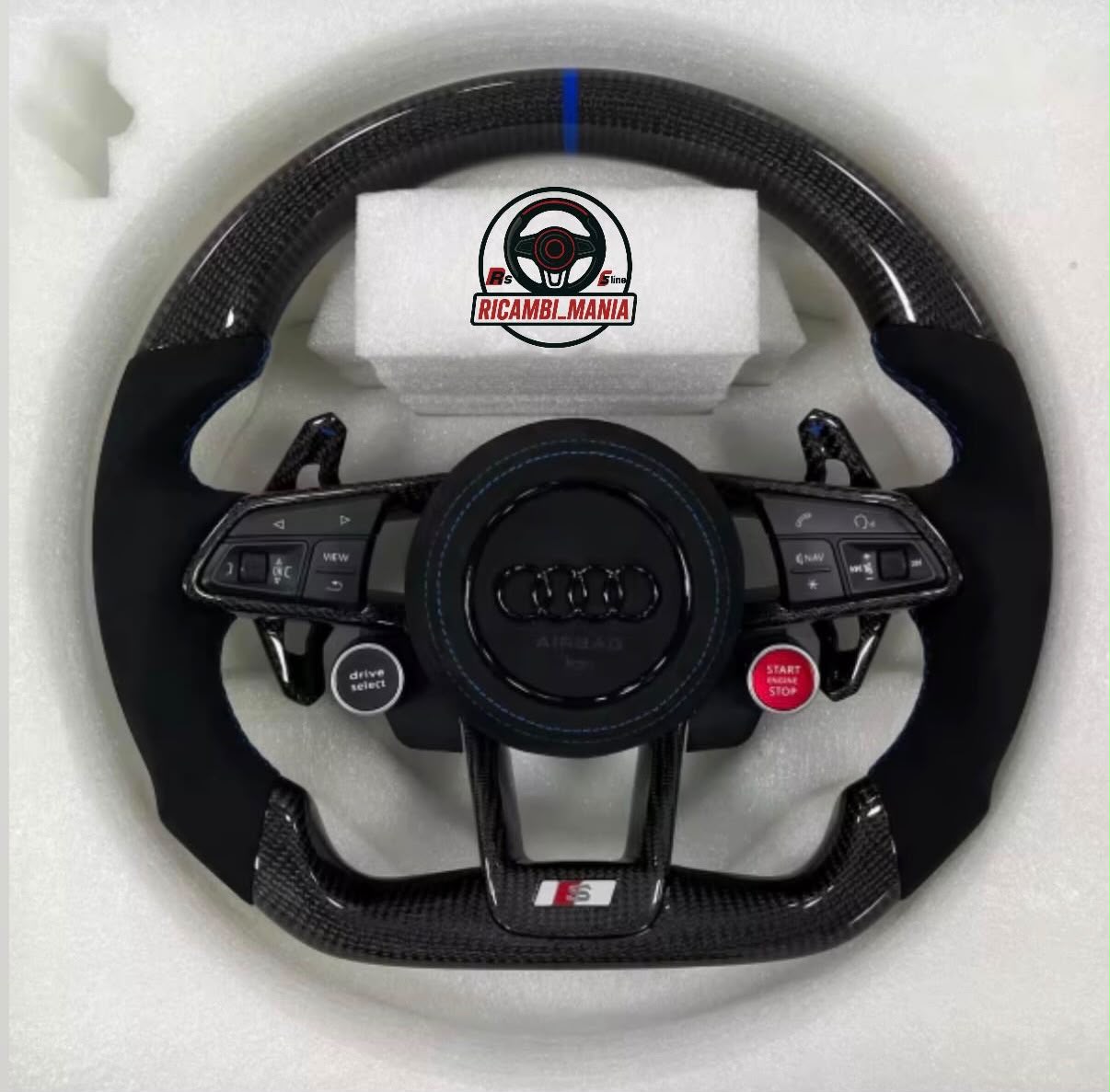 Volante Per Audi Con Carbonio e Alcantara, Con Tasti Start&Stop e Drive Select