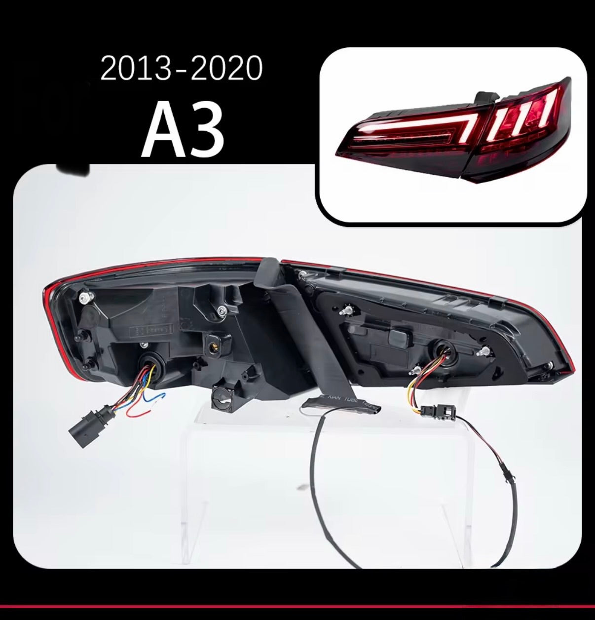 FARI POSTERIORI CUSTOM PER AUDI A3 2012-2016 - DESIGN AGGRESSIVO & SPORTIVO