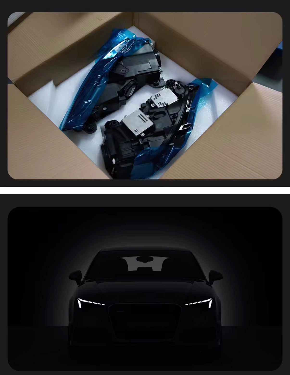 COPPIA FARI CUSTOM PER AUDI A3 2012-2016