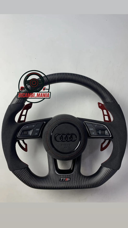 Volante Audi Con Alcantara & Carbonio, Con Paddle Rossi