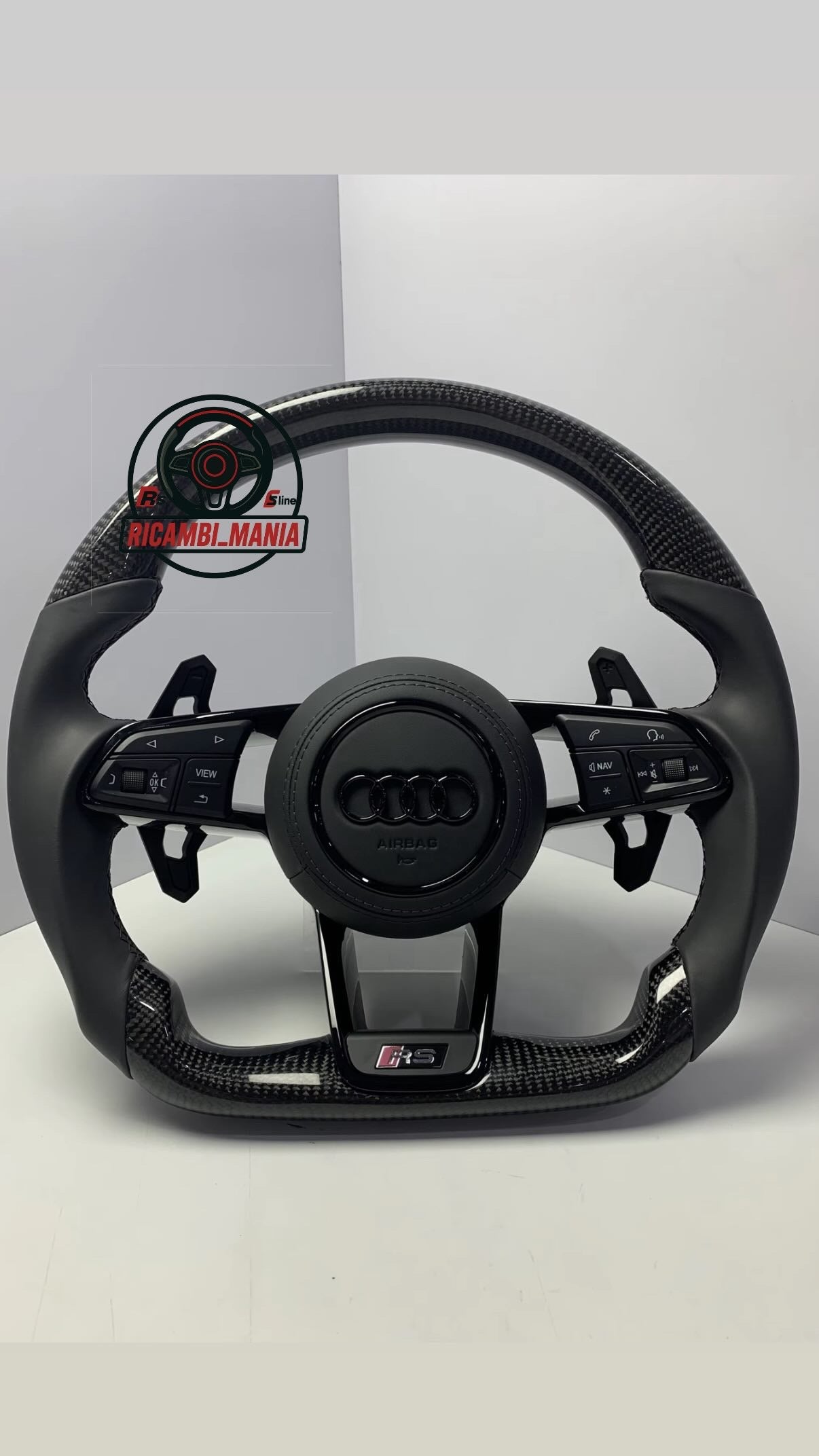 Volante Audi Con Carbonio & Pelle Traforata