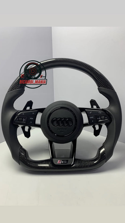 Volante Audi Con Carbonio & Pelle Traforata