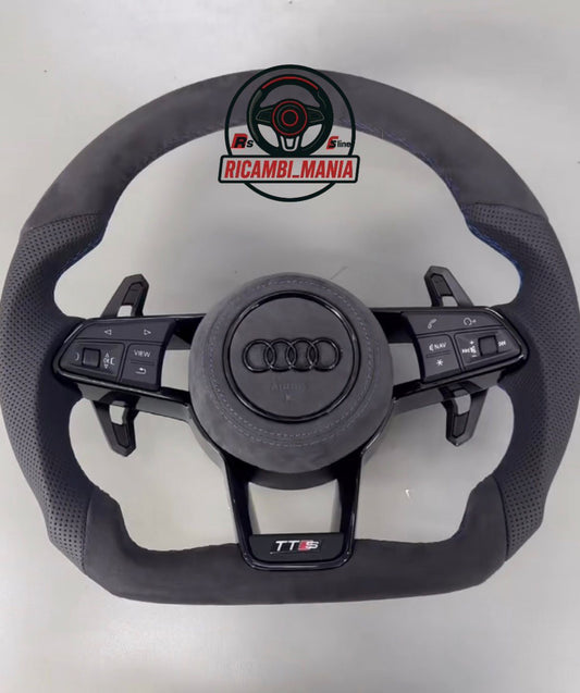 VOLANTE IN ALCANTARA E PELLE TRAFORATA , CON PADDLE URUS - DESIGN SPORTIVO